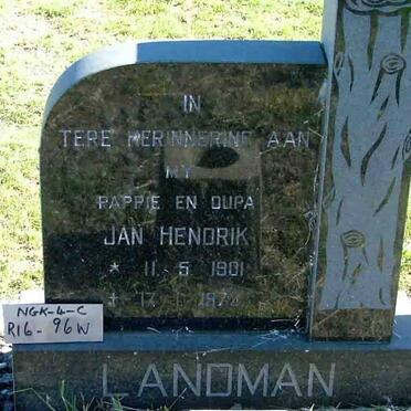 LANDMAN Jan Hendrik 1901-1974