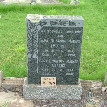 MARAIS Gert Ignatius 1944-1960 &amp; Sara Susanna NORTJIE 1942-1956