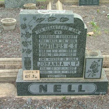 NELL Martinus C.S. 1888-1962 &amp; Johanna J.P. 1892-1988
