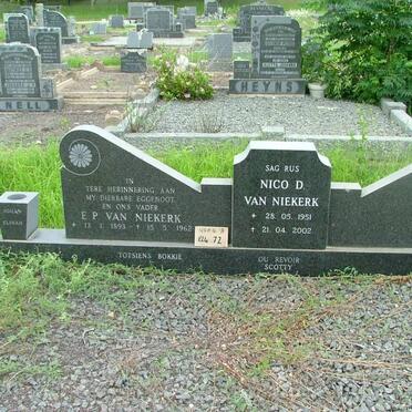 NIEKERK E.P., van 1893-1962 :: VAN NIEKERK Nico D. 1951-2002