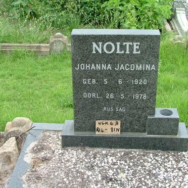 NOLTE Johanna Jacomina 1920-1978