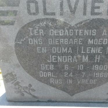 OLIVIER Jenora M.H. 1900-1968