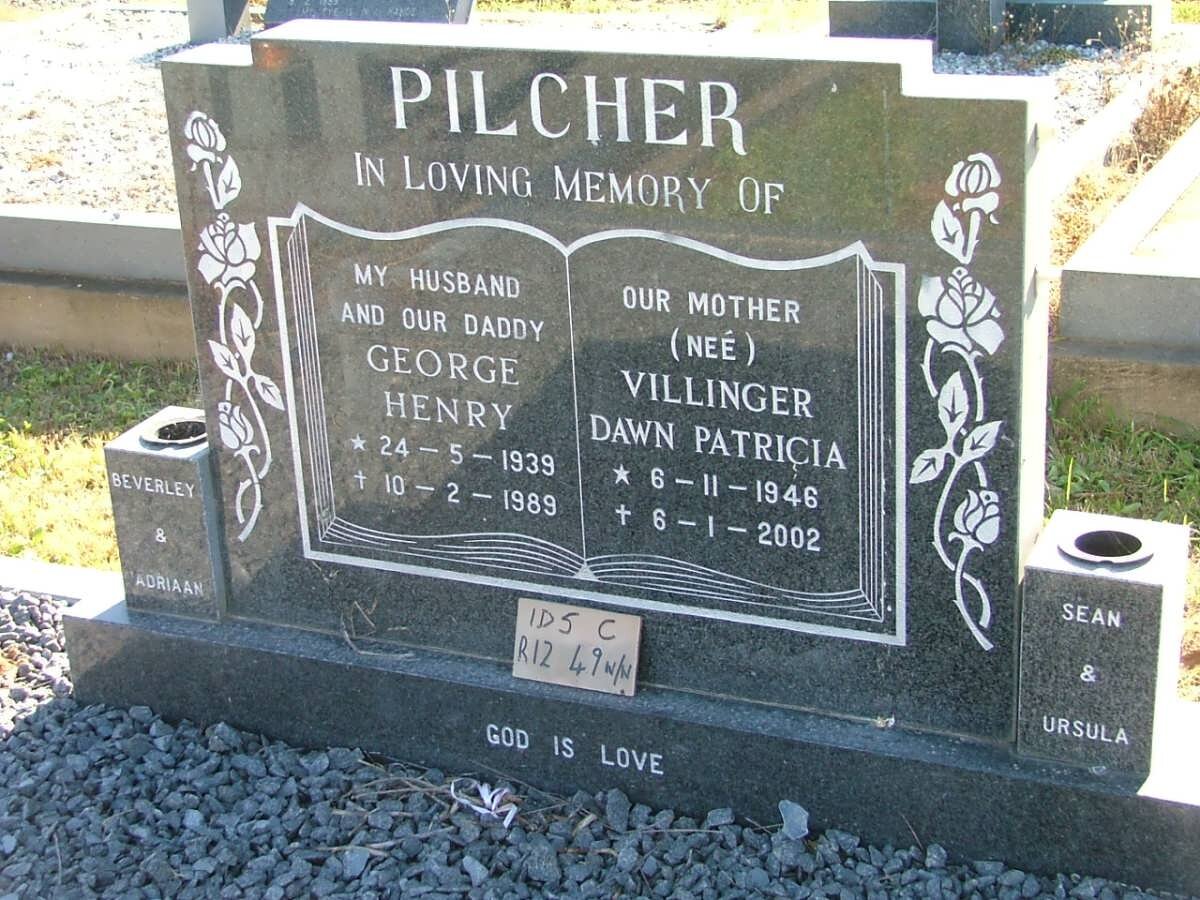 PILCHER George Henry 1939-1989 &amp; Dawn Patricia VILLINGER 1946-2002