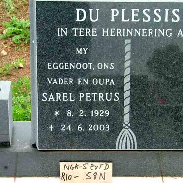 PLESSIS Sarel Petrus, du 1929-2003