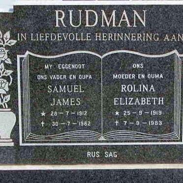 RUDMAN Samuel James 1912-1982 &amp; Rolina Elizabeth 1919-1983