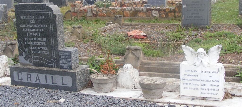 RUDMAN Abel J. 1893-1954 &amp; Magdalena M. 1903-1948 :: CRAILL Harold 1922-1962 &amp; Magdalena Maria RUDMAN 1925-2009