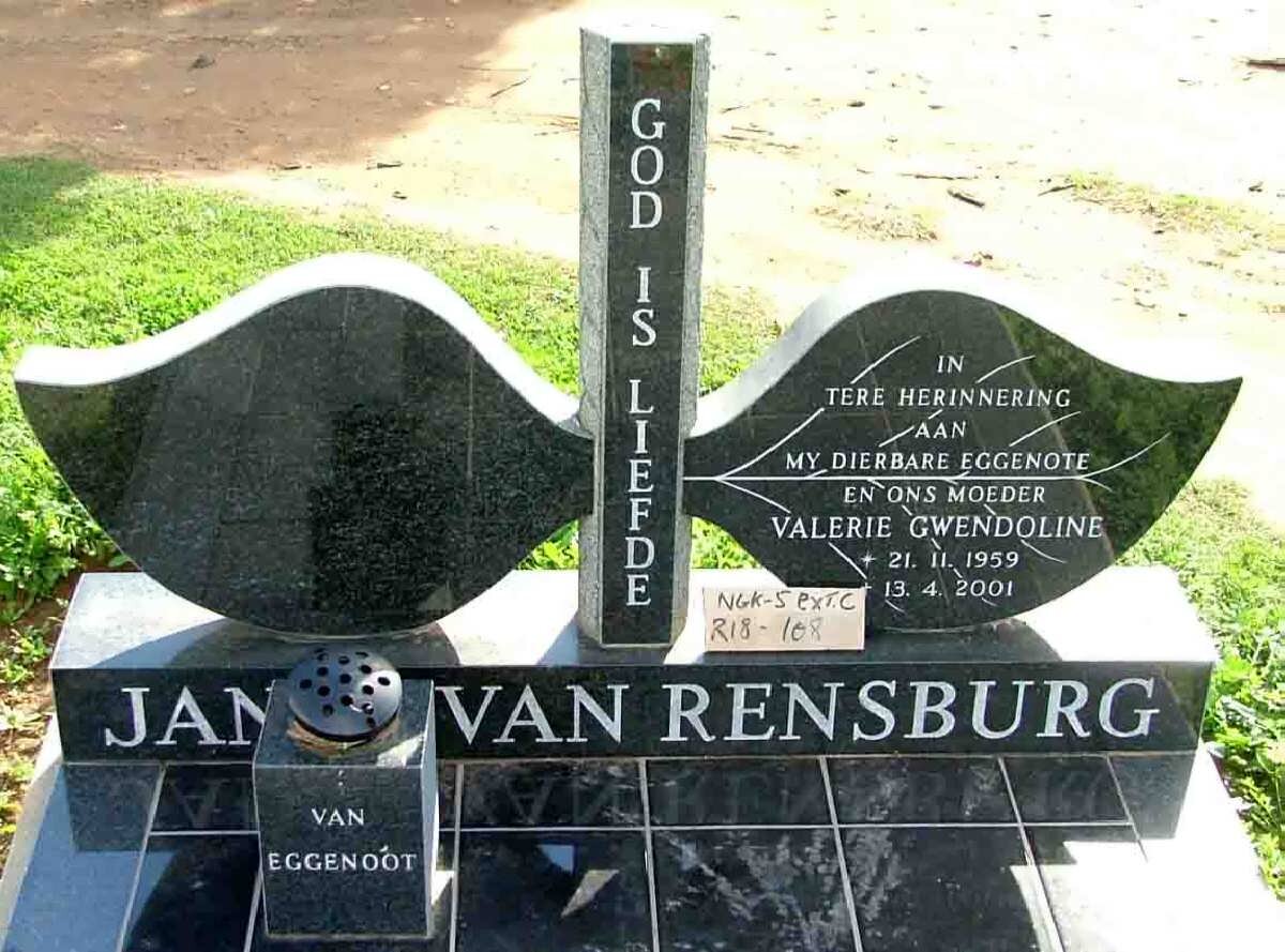 RENSBURG Valerie Gwendoline, Janse van 1959-2001