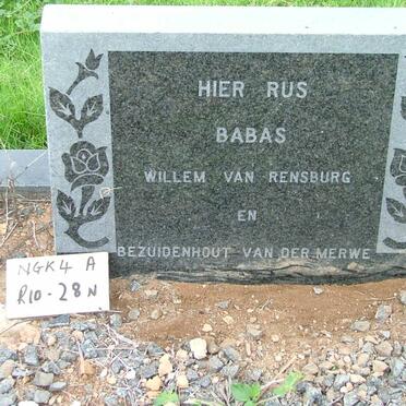 RENSBURG Willem, van :: VAN DER MERWE Bezuidenhout