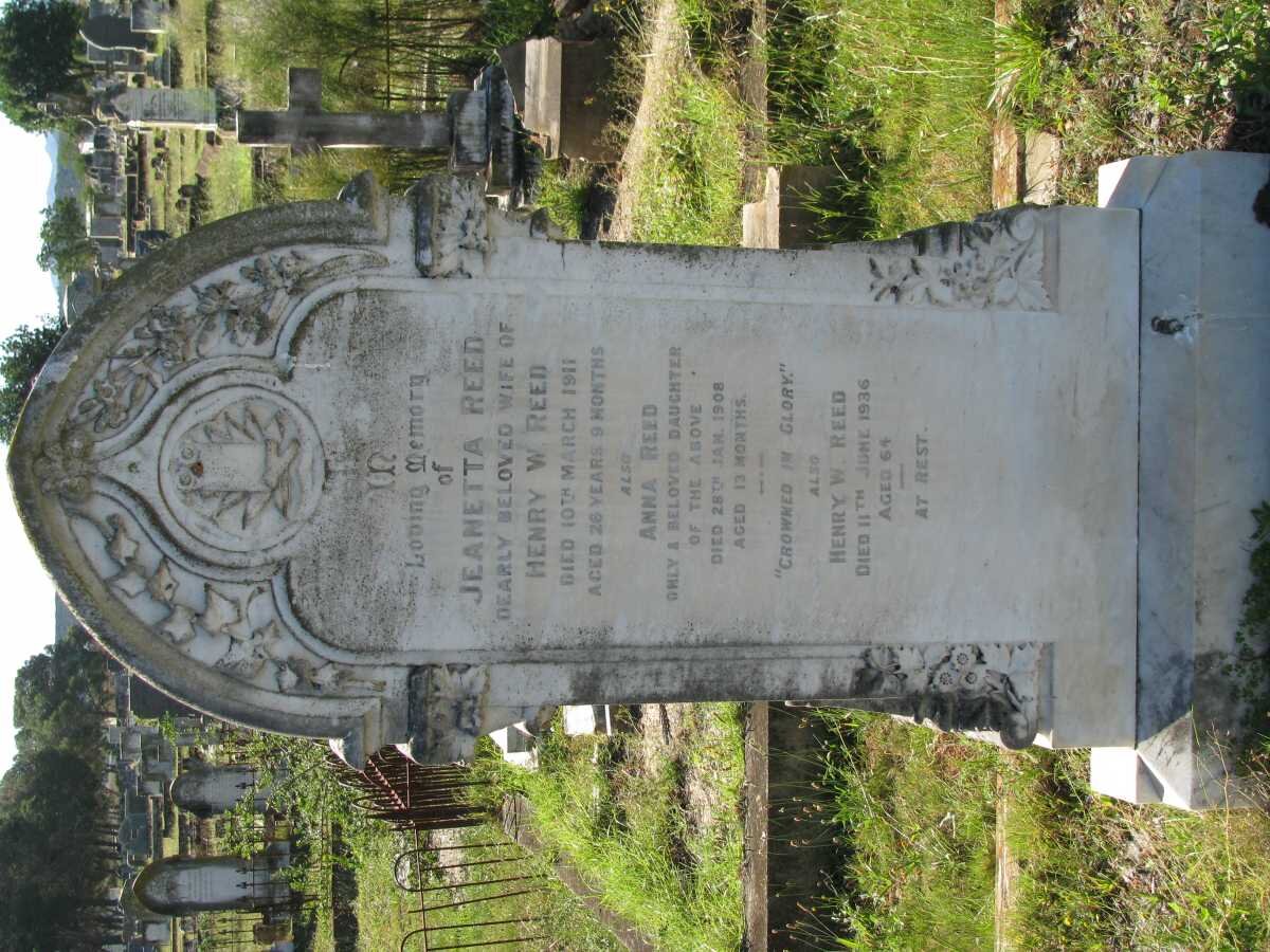 REED Henry W. -1936 &amp; Jeanetta -1911 :: REED Anna -1908