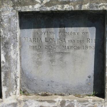 RIET Maria Louisa, van der -1895