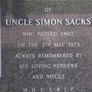 SACKS Simon -1973