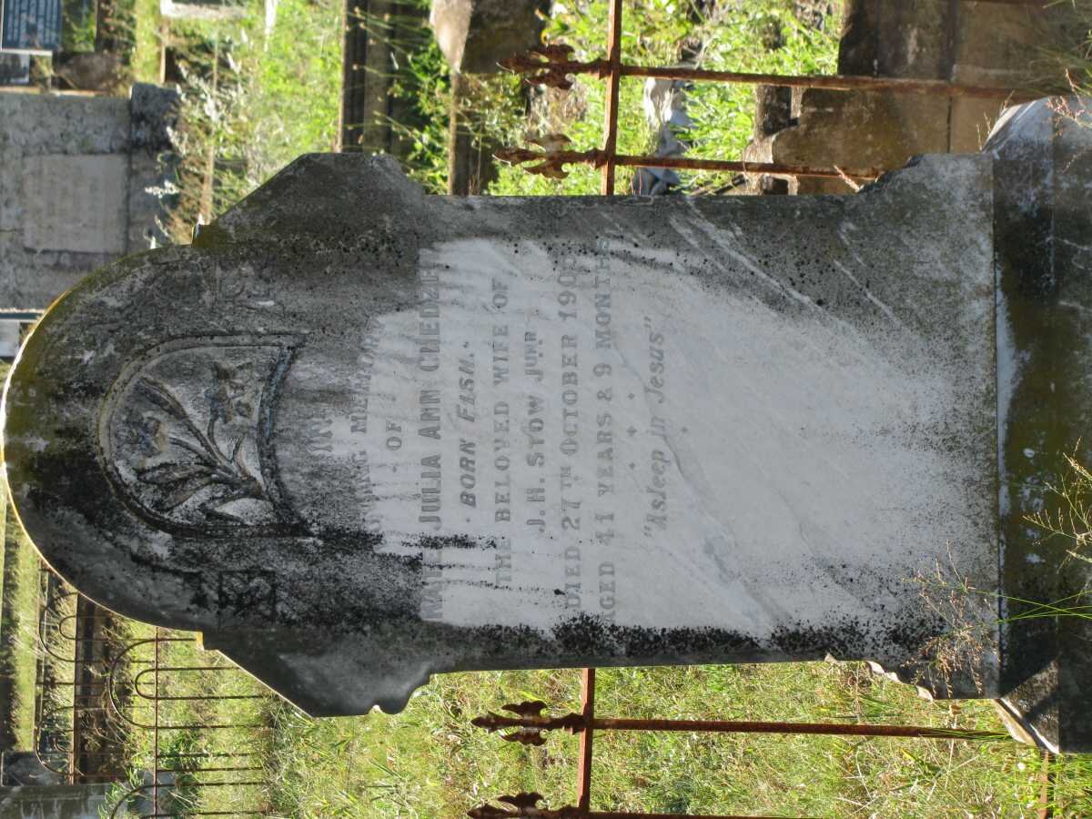 STOW Kate Julia Ann formerly CHEDZEY née FISH 1864-1905