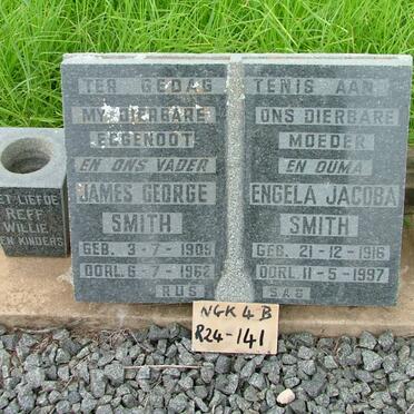 SMITH James George 1909-1962 &amp; Engela Jacoba 1916-1997
