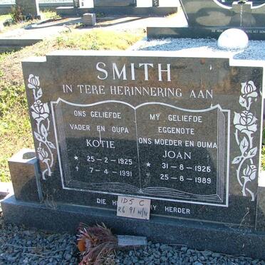 SMITH Kotie 1925-1991 &amp; Joan 1925-1989