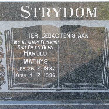 STRYDOM  Harold Mathys 1937-1996