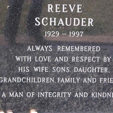SCHAUDER Reeve 1929-1997