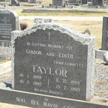 TAYLOR Gibbon 1888-1962 &amp; Edith CORBETT 1894-1965