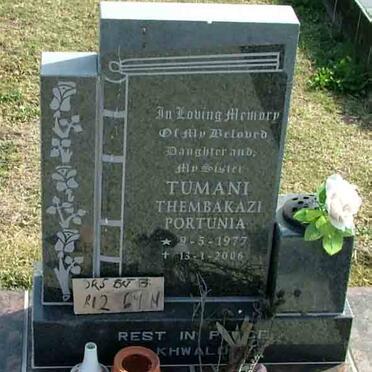 TUMANI Thembakazi Portunia 1977-2006