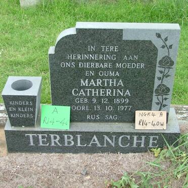 TERBLANCHE Martha Catherina 1899-1977