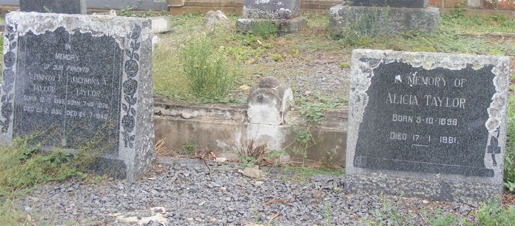 TAYLOR Alphonzo F. 1869-1950 &amp; Jacomina A. 1876-1948 :: TAYLOR Alicia 1896-1981