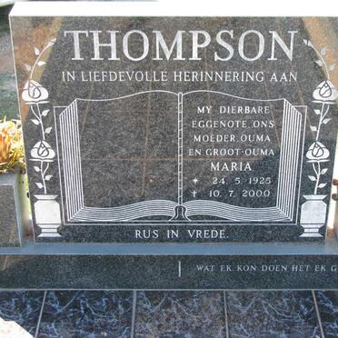 THOMPSON Maria 1925-2000