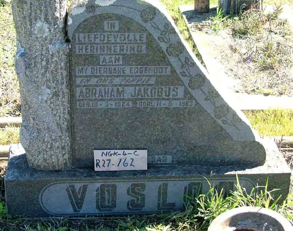VOSLOO Abraham Jakobus 1924-1963