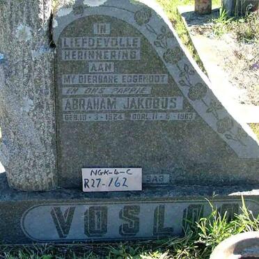 VOSLOO Abraham Jakobus 1924-1963