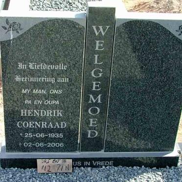 WELGEMOED Hendrik Coenraad 1935-2006
