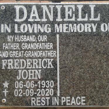 DANIELL Frederick John 1930-2020