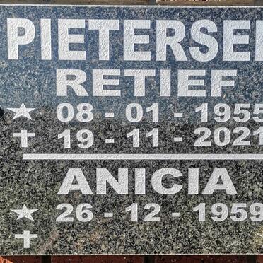 PIETERSEN Retief 1955-2021 &amp; Anicia 1959-