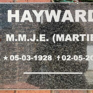 HAYWARD M.M.J.E. 1928-2011