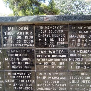 MILLSON :: GOUWS :: DE LANGE :: HOOPER :: WATES :: MARSLAND :: BUTTERS