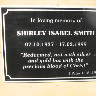 SMITH Shirley Isabel 1937-1999