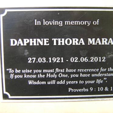 MARAIS Daphne Thora 1921-2012