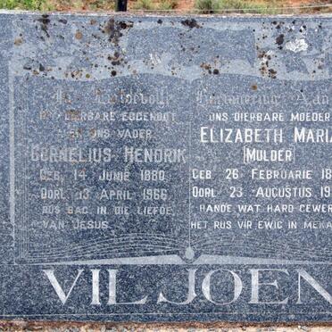 VILJOEN Cornelius Hendrik 1880-1966 &amp; Elizabeth Maria MULDER 1887-1977
