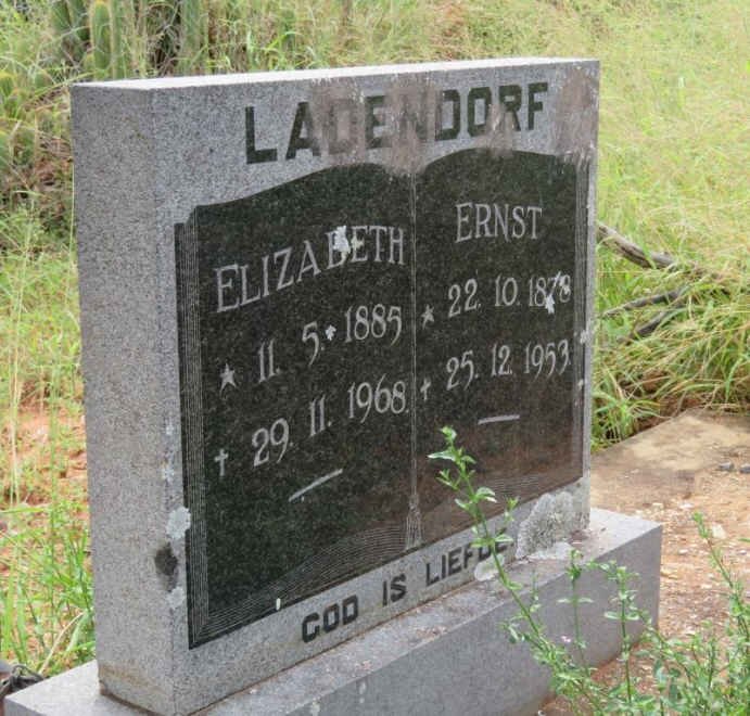 LADENDORF Ernst 1878-1953 &amp; Elizabeth 1885-1968
