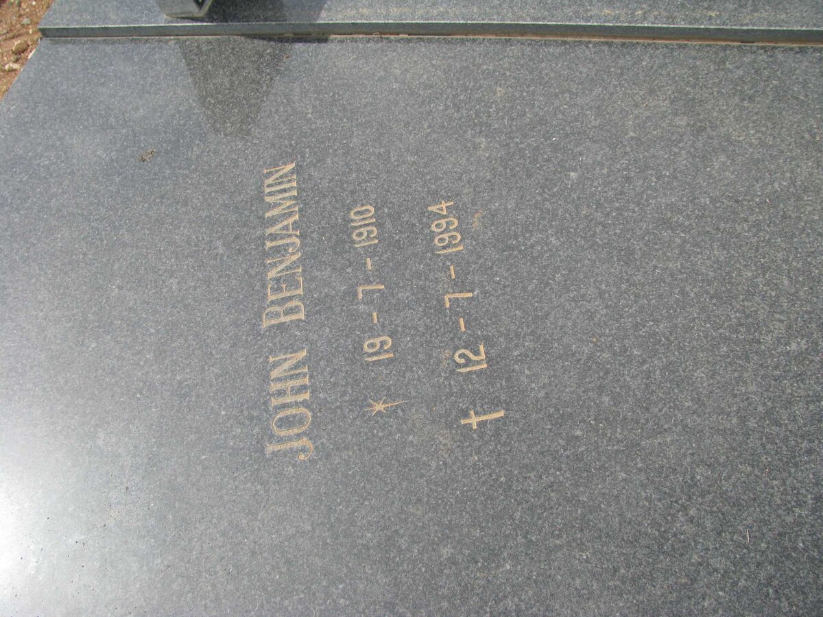 RUDMAN John Benjamin 1910-1994 &amp; Elizabeth Magdalena SCHOULTZ 1919-1971 