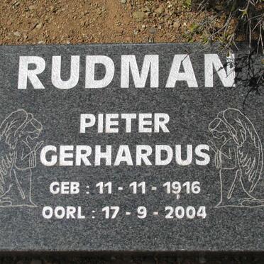 RUDMAN Pieter Gerhardus 1916-2004