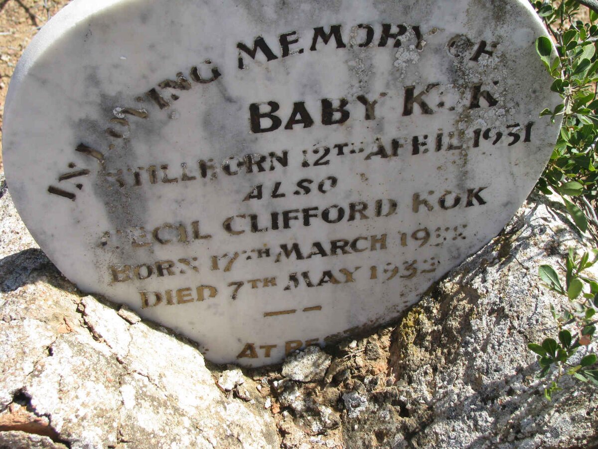 KOK -1931 :: KOK Cecil Clifford 1932-1932