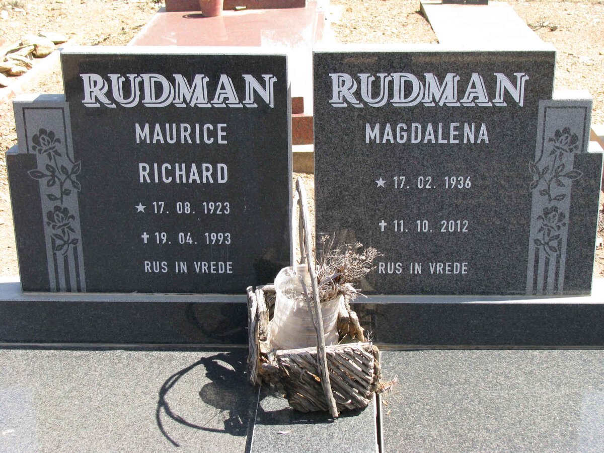 RUDMAN Maurice Richard 1923-1993 &amp; Magdalena 1936-2012