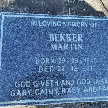 BEKKER Martin 1946-2011
