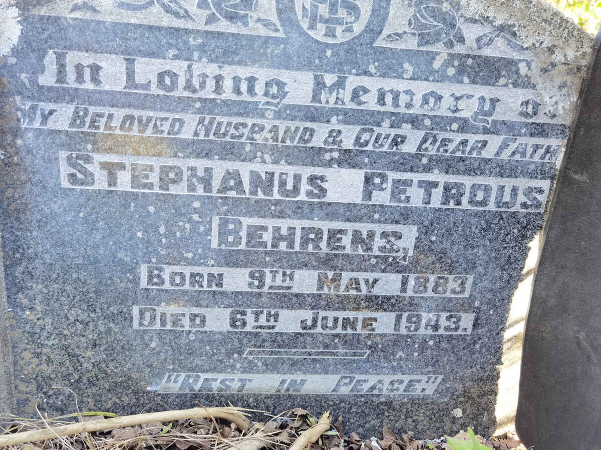 BEHRENS Stephanus Petrous 1883-1943