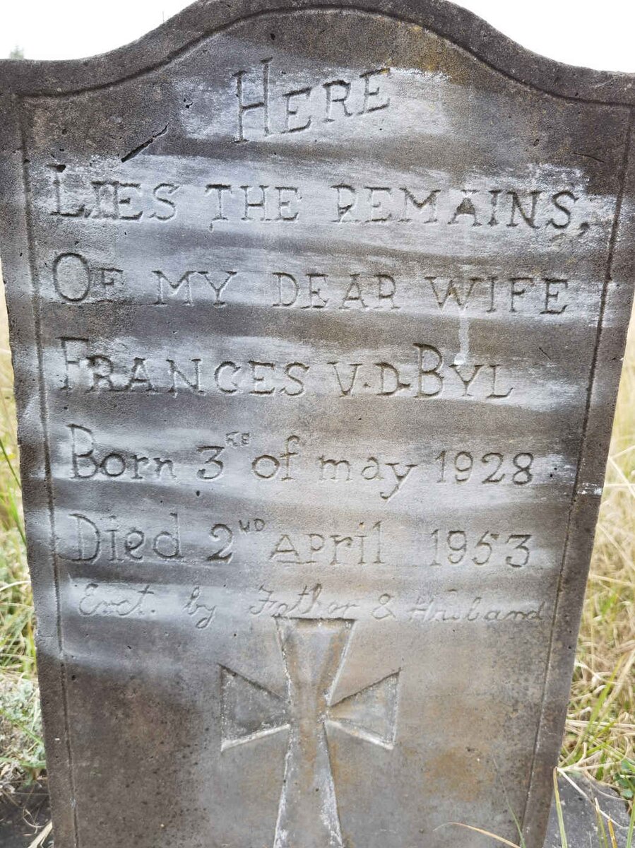 BYL Frances, van der 1928-1953