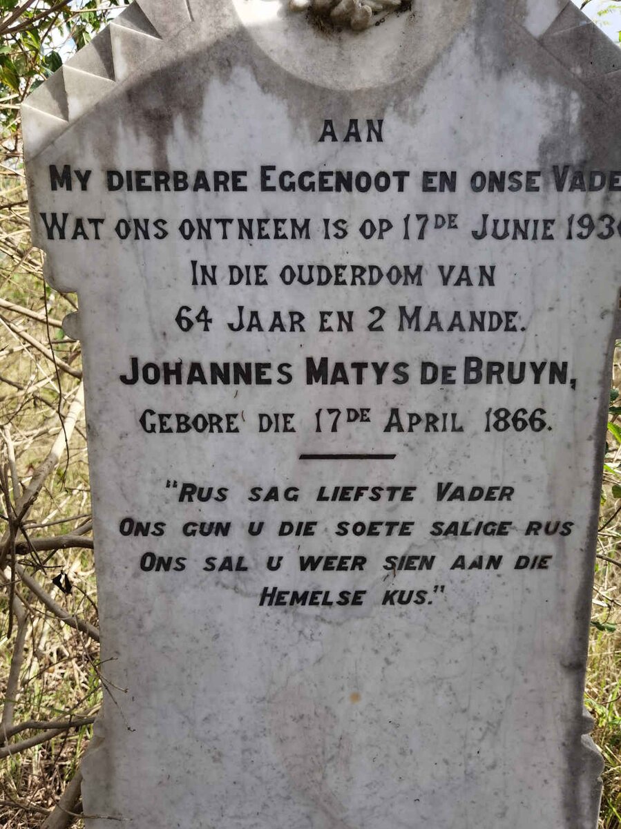 BRUYN Johannes Matys, de 1866-1930