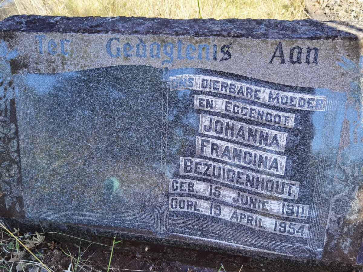 BEZUIDENHOUT Johanna Francina 1911-1954