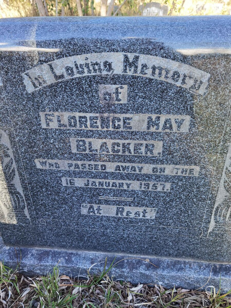 BLACKER Florence May -1957