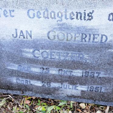 COETZER Jan Godfried 1887-1951