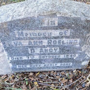 D'ARCY Eva Ann Roslind -1940