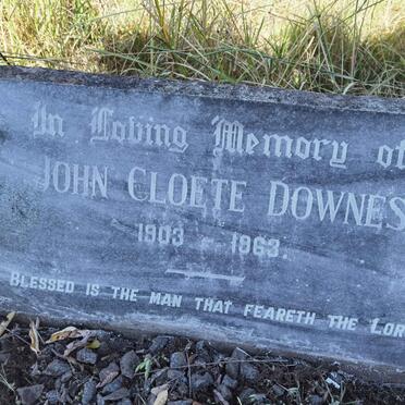 DOWNES John Cloete 1903-1963