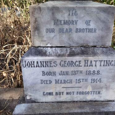 HATTINGH Johannes George 1888-1914